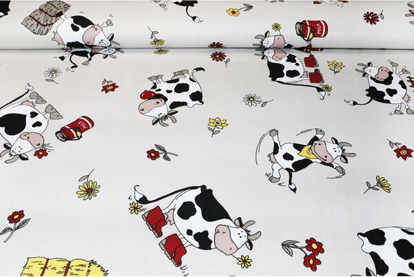 Bavlnený behúň na stôl Veselé kravičky Farba Viacfarebná Rozmery 40x100 cm