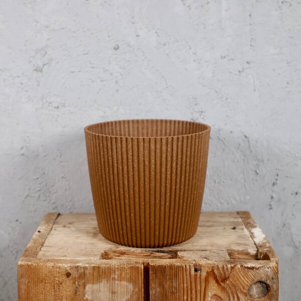 Prosperplast plastový kvetináč Milly round eco wood Ø 17 cm