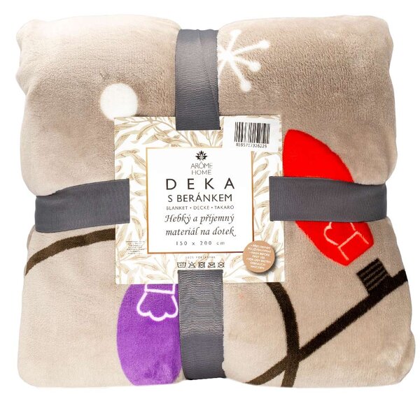 ARÔME HOME Mikroflanelová deka, Winter Glow hnedá