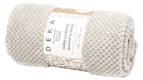 ARÔME HOME Mikroflanelová deka, Pixel biela ARÔME HOME