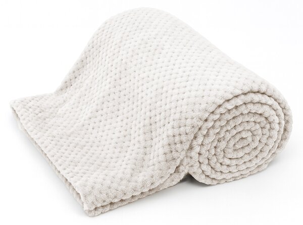ARÔME HOME Mikroflanelová deka, Pixel biela ARÔME HOME