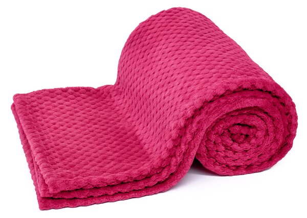 ARÔME HOME Mikroflanelová deka, Pixel vínovo červená