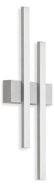 Telefunken - LED vonkajšie nástenné svietidlo 2xLED/4W/230V IP44 strieborná