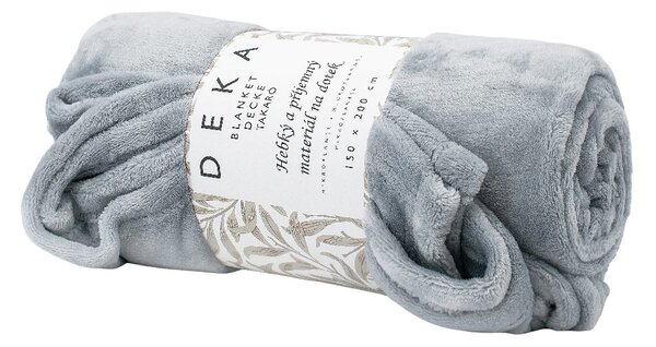 ARÔME HOME Mikroflanelová deka, modrošedá ARÔME HOME
