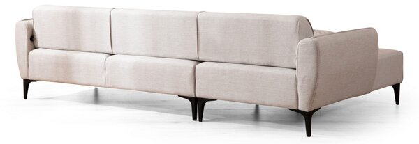Hanah Home Rohová sedacia súprava Belissimo 270 cm biela ľavá