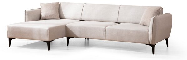 Hanah Home Rohová sedacia súprava Belissimo 270 cm biela ľavá