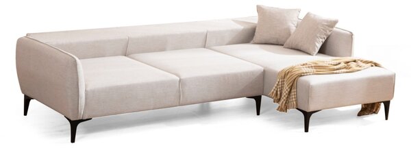 Hanah Home Rohová sedacia súprava Belissimo 270 cm biela pravá