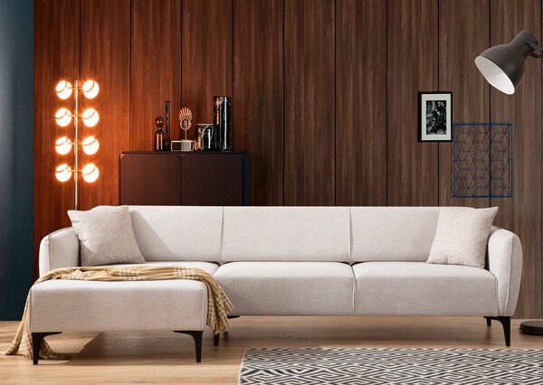 Hanah Home Rohová sedacia súprava Belissimo 270 cm biela ľavá