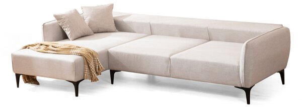 Hanah Home Rohová sedacia súprava Belissimo 270 cm biela ľavá