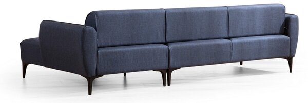 Hanah Home Rohová sedacia súprava Belissimo 270 cm modrá pravá