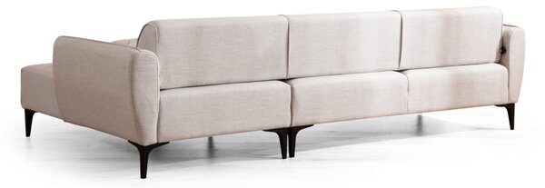 Hanah Home Rohová sedacia súprava Belissimo 270 cm biela pravá