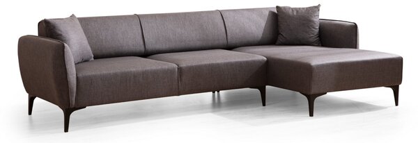 Hanah Home Rohová sedacia súprava Belissimo 270 cm tmavosivá pravá