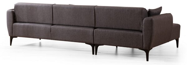 Hanah Home Rohová sedacia súprava Belissimo 270 cm tmavosivá ľavá