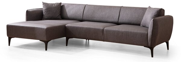 Hanah Home Rohová sedacia súprava Belissimo 270 cm tmavosivá ľavá