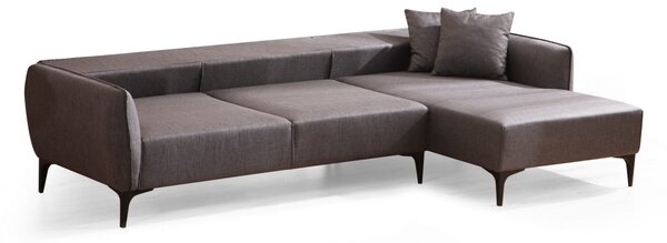 Hanah Home Rohová sedacia súprava Belissimo 270 cm tmavosivá pravá