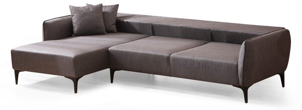 Hanah Home Rohová sedacia súprava Belissimo 270 cm tmavosivá ľavá