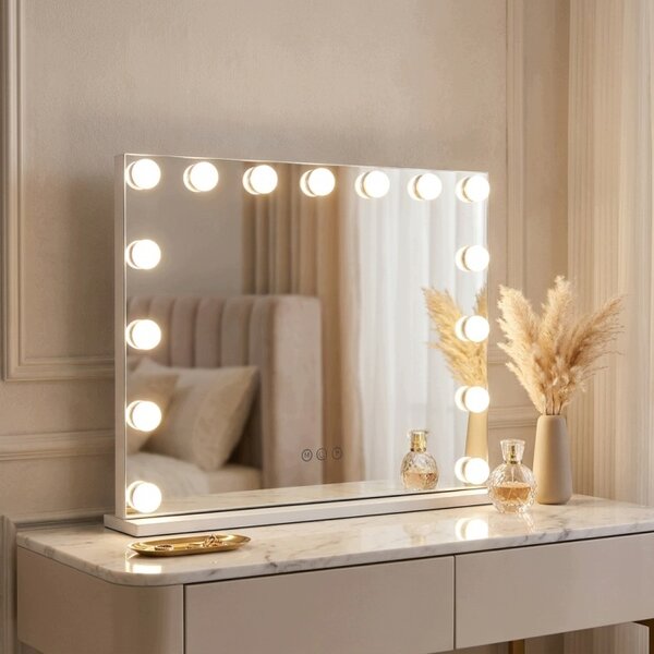 LED kozmetické zrkadlo Hollywood 58 × 46 cm