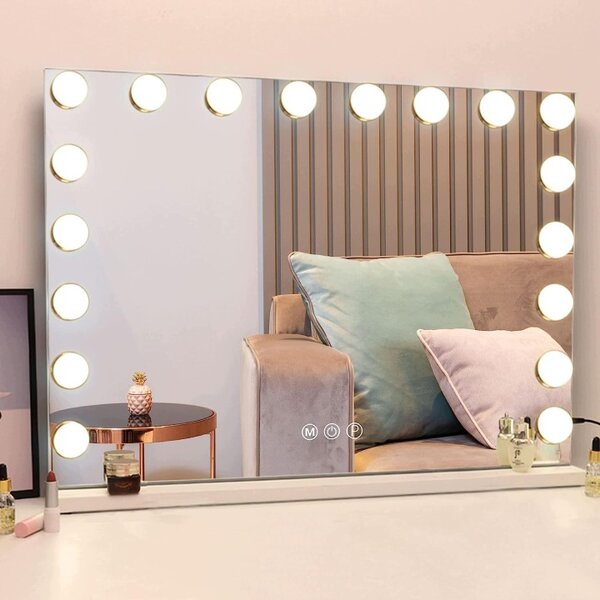 LED kozmetické zrkadlo Hollywood 80 × 60 cm