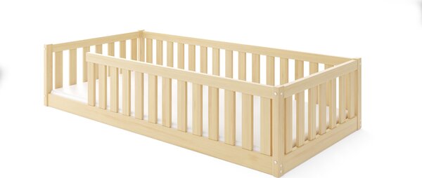 HRUŠKA Posteľ BELLA SIMA 190x90 Montessori z masívu – prírodná borovica