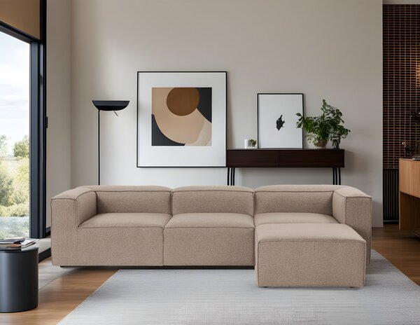 Hanah Home Rohová sedacia súprava Fora 296 cm hnedá pravá