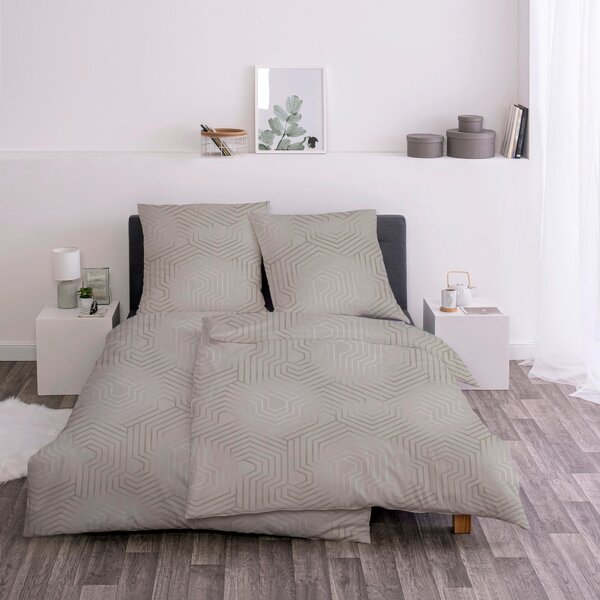 POSTEĽNÁ BIELIZEŇ, flanel, taupe, 135/200 cm Estella - Online Only bytové doplnky, Online Only