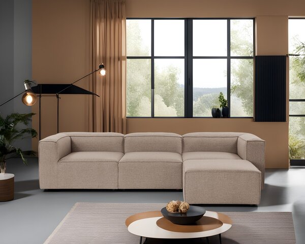 Hanah Home Rohová sedacia súprava Fora 296 cm hnedá pravá