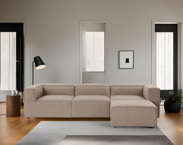 Hanah Home Rohová sedacia súprava Fora 296 cm hnedá pravá