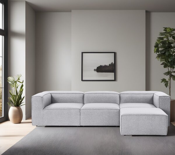 Hanah Home Rohová sedacia súprava Fora 296 cm sivá pravá