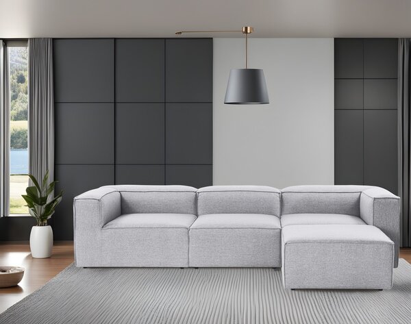 Hanah Home Rohová sedacia súprava Fora 296 cm sivá pravá