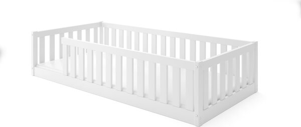 HRUŠKA Posteľ BELLA SIMA 190x90 Montessori z masívu – biela