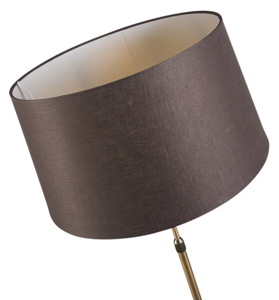 Inteligentná stojaca lampa bronzová s hnedým tienidlom 45 cm vrátane Wifi A60 - Parte