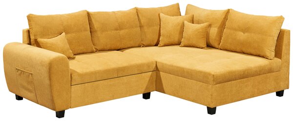 ROHOVÁ SEDAČKA, textil, kompozitné drevo, žltá MID.YOU - Sedačky, Online Only