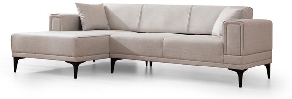 Hanah Home Rohová sedacia súprava Horizon 250 cm ecru ľavá