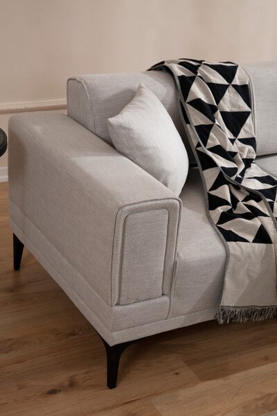 Hanah Home Rohová sedacia súprava Horizon 250 cm ecru pravá