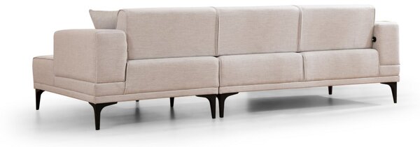 Hanah Home Rohová sedacia súprava Horizon 250 cm ecru pravá