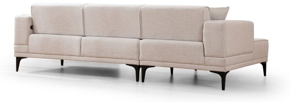 Hanah Home Rohová sedacia súprava Horizon 250 cm ecru ľavá
