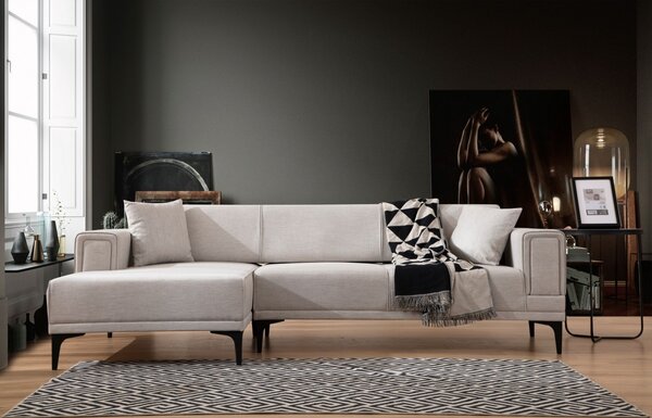 Hanah Home Rohová sedacia súprava Horizon 250 cm ecru ľavá