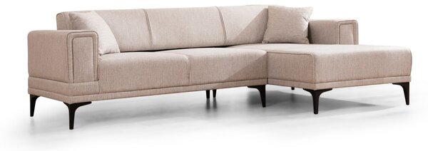Hanah Home Rohová sedacia súprava Horizon 250 cm svetlohnedá pravá