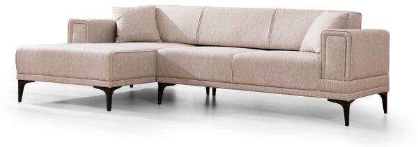 Hanah Home Rohová sedacia súprava Horizon 250 cm svetlohnedá ľavá