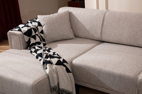 Hanah Home Rohová sedacia súprava Horizon 250 cm svetlohnedá ľavá