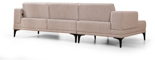 Hanah Home Rohová sedacia súprava Horizon 250 cm svetlohnedá ľavá