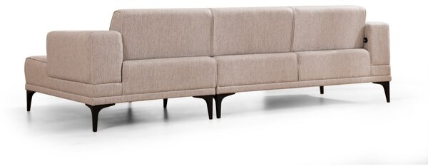Hanah Home Rohová sedacia súprava Horizon 250 cm svetlohnedá pravá