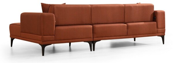 Hanah Home Rohová sedacia súprava Horizon 250 cm tehlová pravá