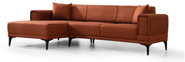 Hanah Home Rohová sedacia súprava Horizon 250 cm tehlová ľavá