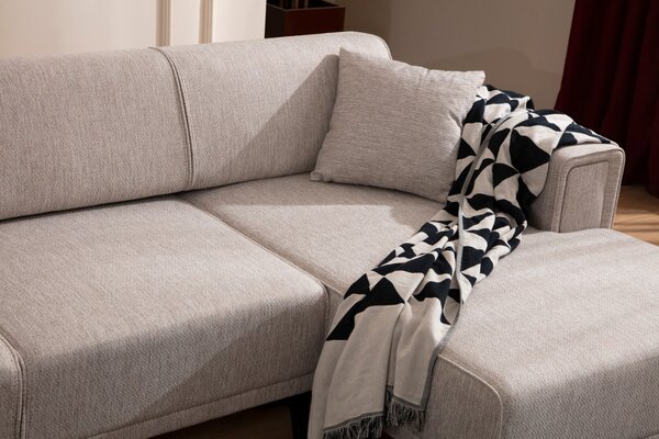 Hanah Home Rohová sedacia súprava Horizon 250 cm svetlohnedá pravá