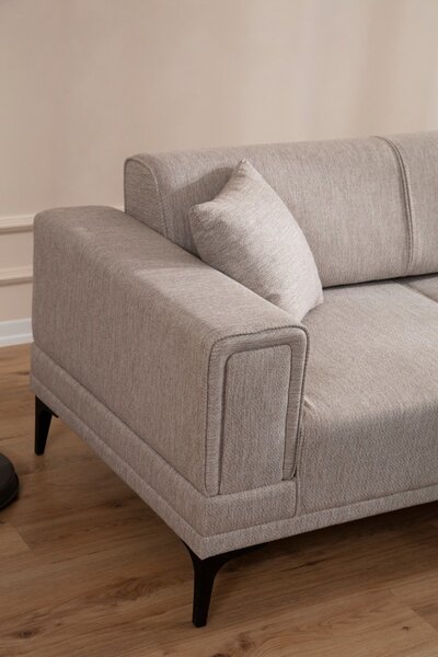 Hanah Home Rohová sedacia súprava Horizon 250 cm svetlohnedá pravá