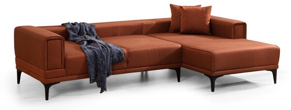 Hanah Home Rohová sedacia súprava Horizon 250 cm tehlová pravá