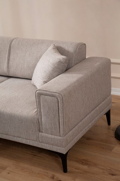 Hanah Home Rohová sedacia súprava Horizon 250 cm svetlohnedá ľavá