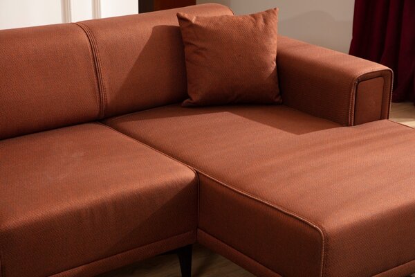Hanah Home Rohová sedacia súprava Horizon 250 cm tehlová pravá