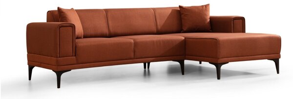 Hanah Home Rohová sedacia súprava Horizon 250 cm tehlová pravá
